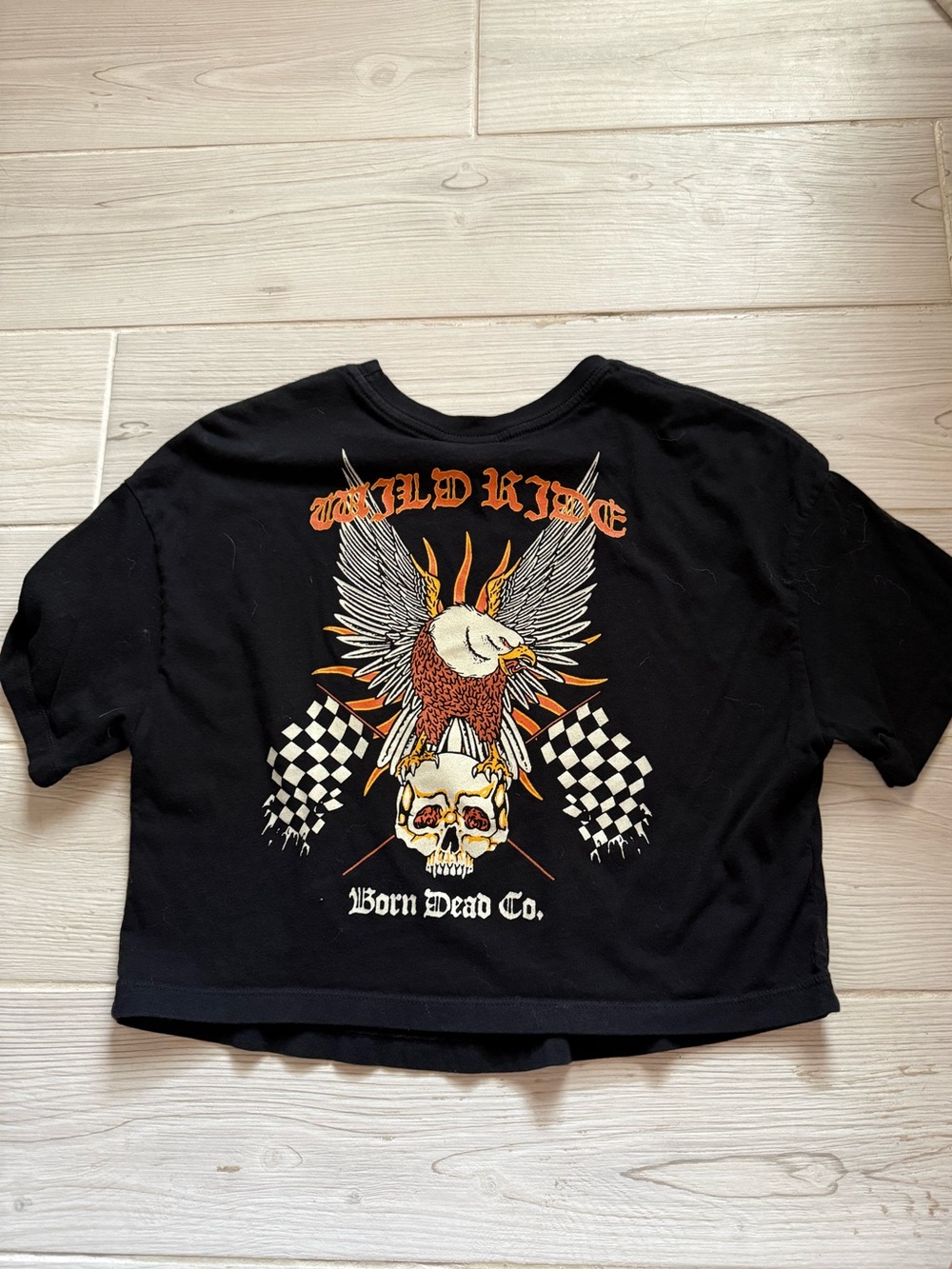 Born Dead Graphic Crop Tee